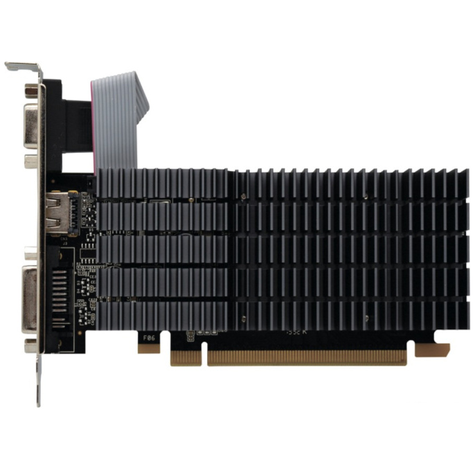 Видеокарта AFox GT 710 2GB DDR3 (AF710-2048D3L5) (GeForce GT 710, PCI Express x16 2.0, 2GB DDR3 64bit, 954МГц, 192sp, 1хHDMI, 1хVGA, 1хDVI, 19W, PSU 300W, 1 Slot)