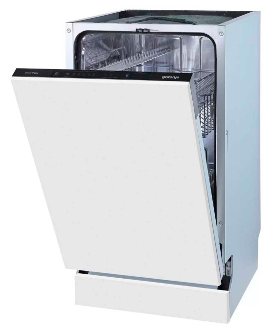 Встраиваемая посудомоечная машина Gorenje GV541D10, узкая, ширина 45см, полновстраиваемая, загрузка 9 комплектов