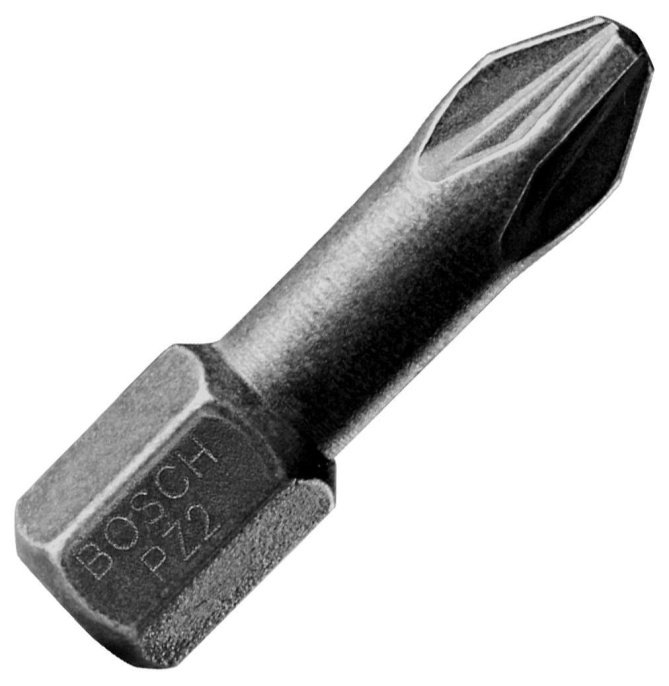 Набор бит Bosch Diamond Impact PZ2 25мм 10шт 2.608.522.062 торсионные, для шурупов с крестообразным шлицем, хвостовик с наружным шестигранником 1/4