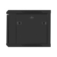 Шкаф телекоммуникационный 19" настенный 6U ExeGate EC-WM-6U.450.G.BLACK (19”, 6U, 600x450x370mm (ШхГхВ), передняя дверь закаленное стекло, съемные боковые панели, пыле- и влагозащита IP23, черный RAL 9004) EX298605RUS