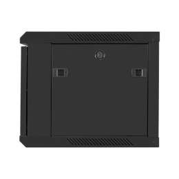 Шкаф телекоммуникационный 19" настенный 6U ExeGate EC-WM-6U.450.G.BLACK (19”, 6U, 600x450x370mm (ШхГхВ), передняя дверь закаленное стекло, съемные боковые панели, пыле- и влагозащита IP23, черный RAL 9004) EX298605RUS
