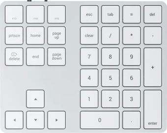 Беспроводной блок клавиатуры Satechi Aluminum Extended Keypad. Цвет серебряный.
