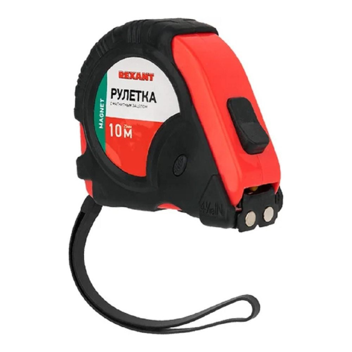 Rexant 12-9017 Рулетка измерительная Профи прорезиненный корпус, магнитная, 10м х 25мм