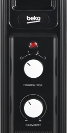 Масляный радиатор Beko Winter Range RHO 7323 B, с терморегулятором, 2300Вт, 11 секций, 3 режима, черный
