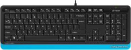 Клавиатура A4Tech FK10 черный/синий USB (FK10 BLUE) кабель 1.5м