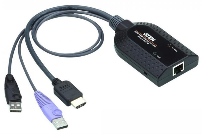 КВМ адаптер ATEN USB HDMI Virtual Media KVM Adapter Cable Support Smart Card Reader and Audio De-Embedder KA7188-AX