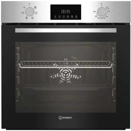 Духовой шкаф электрический Indesit IFE 3644 J IX, 72л, дверца с 2 стеклами, нержавеющая сталь