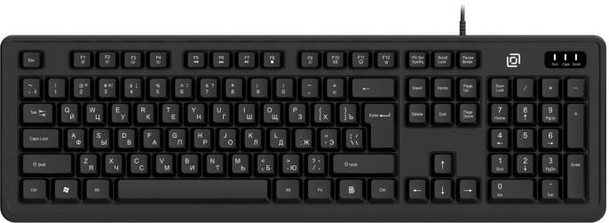 Клавиатура Oklick K175, проводная, USB, мембранная, черный