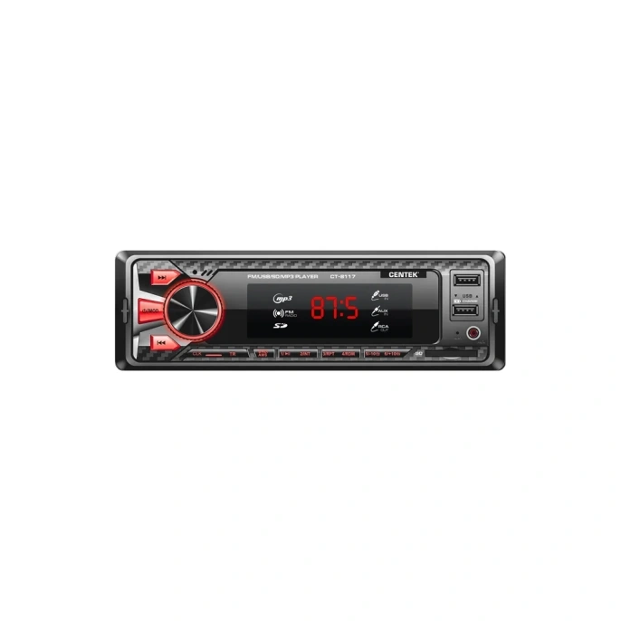 Автомагнитола Centek 4х50 Вт, 7 цветов подсветки, 2xUSB, AUX, SD, MMC, MP3 CT-8117