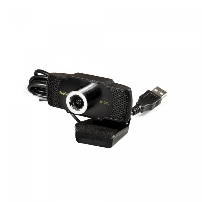Веб-камера ExeGate BusinessPro C922 HD (1.3Мп, 1280х720, 720P, 30fps, ручной фокус, 4-линзовый объектив, микрофон с шумоподавлением, универсальное крепление, отверстие под штатив, USB, кабель 1,5 м, Windows® 7/8/10/11, Mac OS 10.6 и выше, Chrome OS™, Andr