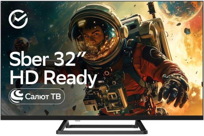 32" Умный телевизор SBER SDX-32H3114 HD, СМАРТ ТВ, Салют ТВ, черный