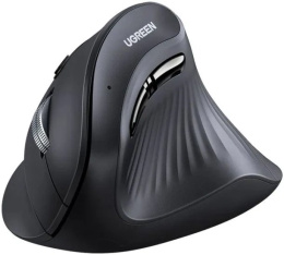 Беспроводная компьютерная мышь вертикальная UGREEN MU008S 85081 Multi-mode Wireless Vertical Mouse 2.4 GHz&BT. Цвет: черный (85081_)