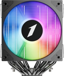 Кулер 1stPlayer CY12LD Черный CY12LD-BK Intel LGA1851/1700/1200/115x, AMD AM5/AM4, крепление на винтах, 6 тепловых трубок 6мм , размер вентилятора: 120x120x25мм, гидравлический подшипник, 1900об/мин, 57.56CFM, 38.21dB A , PWM, ARGB, высота: 160 мм
