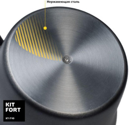 Капучинатор Kitfort КТ-710 стационар. 250мл черный