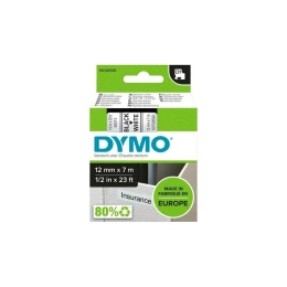 Картридж с лентой Dymo S0720530 12 мм, 7 м, пластик, черный на белой ленте DYMO45013