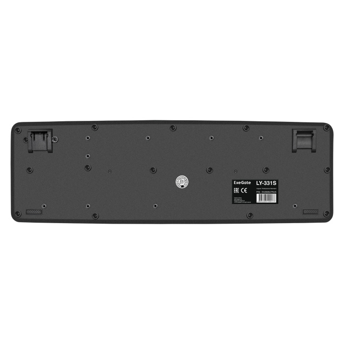 Клавиатура ExeGate Professional Standard LY-331S-OEM USB, полноразмерная, влагозащищенная, 104кл., Enter большой, длина кабеля 1,7м, черная, brown box EX293971RUS
