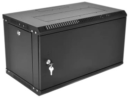 Шкаф коммутационный ЦМО ШРН-Эконом (ШРН-Э-6.500.1-9005) настенный 6U 600x520мм пер.дв.металл 75кг черный 470мм 14.5кг 180град. 345мм IP20 металл