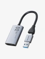Адаптер видеозахвата CABLETIME CB65G (CT-ACHC3-AG) USB 3.0 A+C на HDMI  4K/60Hz