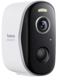 Видеокамера Baseus S0TZ002130 Security N1 Plus 2K White S0TZ00 разрешение: 2304x1296, поле зрения: 145°, ночное видение: ИК и цветное, подключение: Wi-Fi 2.4 ГГц, Bluetooth, защита: IP67, двусторонний звук, резьба штатива: 1/4", питание: аккумулятор 96