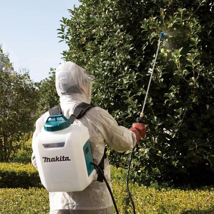 Опрыскиватель Makita DUS108Z аккум. ранц. 10л белый/бирюзовый