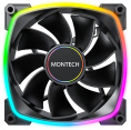 Вентилятор MONTECH RX140 Reverse, 140мм, 4-pin, 1600об/мин, 27.9 дБ, ARGB, черный, Ret [rx140 pwm black]