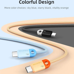 Кабель USB CABLETIME CUP5L (CT-CM60-POR2) апельсин, 2 м, 60 Вт