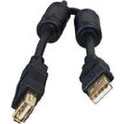 Bion Кабель удлинительный USB 2.0 A-A m-f , позолоченные контакты, ферритовые кольца, 1.8м, черный [BXP-CCF-USB2-AMAF-018]