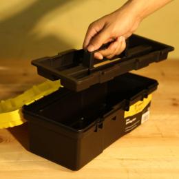 Ящик для инструментов Deko DKTB23 1отд. 4карм. желтый/черный 065-0828