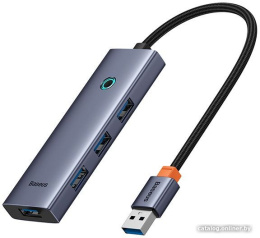 Хаб Baseus BS-OH108 UltraJoy Series 4 порта (USBA to USB3.0*4) Space Grey (B0005280A813-03)