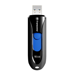 Флеш накопитель 16GB Transcend JetFlash 790, USB 3.1, Черный/Синий TS16GJF790K