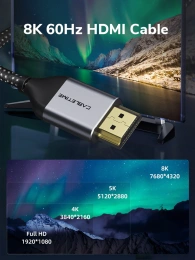 Кабель CABLETIME CH10H (CT-AV540-HE21G(C8K)-B1) 1 м, 8K PREMIUM HDMI 2.1, коаксиальный 32AWG, нейлоновый, 8K/60 Гц, 4K/144 Гц