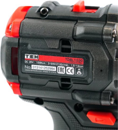 Дрель-шуруповерт TEH TDBL1020 (напряжение 20V, обороты: 0-500/2100 об/мин, крутящий момент 100Нм, быстрозажимной патрон 13 мм, в комплекте крюк для ремня, поставляется в коробке без АКБ и ЗУ)