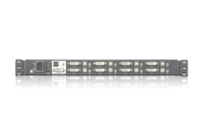 KVM консоль ATEN Single Rail 8-Port DVI FHD LCD KVM Switch CL6708MW-ATA-RG