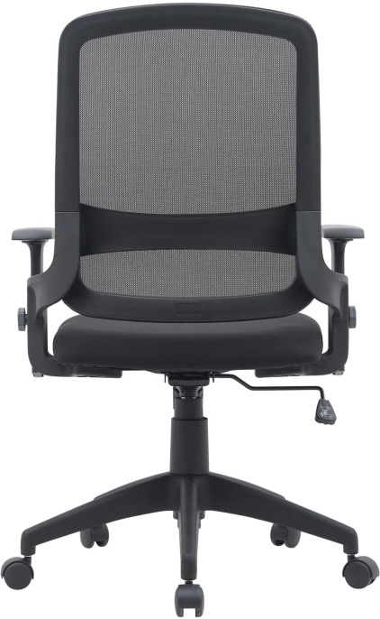 Кресло Cactus CS-MC313-BK, сетка/ткань, до 100кг, топ-ган, регулируемые 1D подлокотники,  черный