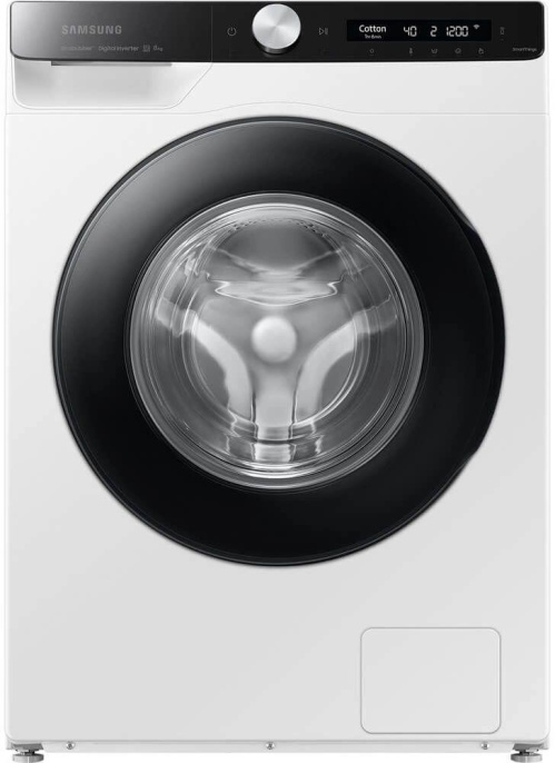 Стиральная машина Samsung WW80AG6S28AELP, с фронтальной загрузкой, 8кг, 1200об/мин, с паром, инверторная
