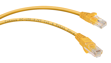 Cabeus PC-UTP-RJ45-Cat.5e-0.15m-YL-LSZH Патч-корд U/UTP, категория 5е, 2xRJ45/8p8c, неэкранированный, желтый, LSZH, 0.15м