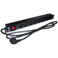 Блок розеток TWT 19 8 шт. Schuko, 16A 250V, шнур питания 1.8 м  PDU19-16A8P-1.8