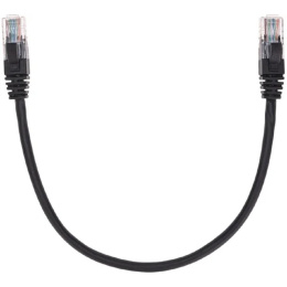 Rexant 02-0102-03 Патч-корд U/UTP, CAT 5e, RJ45-RJ45, 26AWG, LSZH, черный, 0,3м