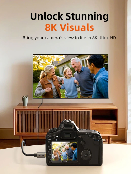 Кабель CABLETIME CH15L (CT-HDC8K-AG2) 2 м, Mini HDMI-HDMI 8K60Hz