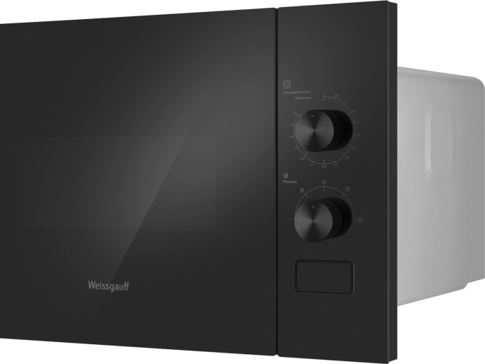 Встраиваемая микроволновая печь WEISSGAUFF HMT-456, 20л, 600Вт, черный [437853]