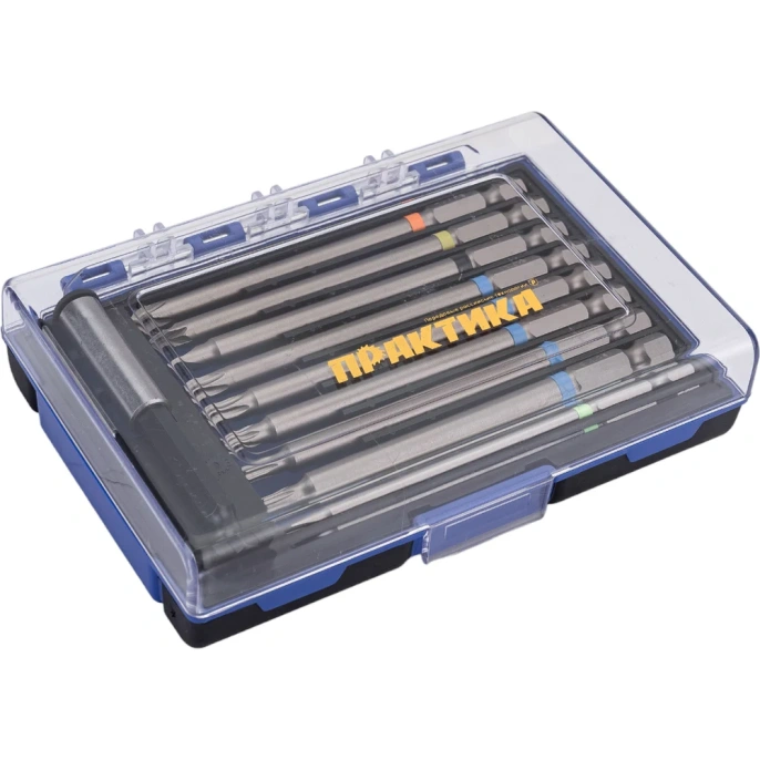 Набор бит (10 шт; PH; PZ; SL; T/Torx; TW; 100 мм) ПРАКТИКА 777-505