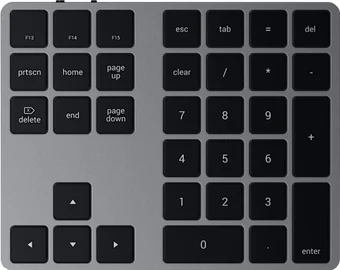 Беспроводной блок клавиатуры Satechi Aluminum Extended Keypad. Цвет серый космос.