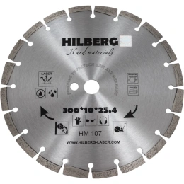 Диск алмазный отрезной Hilberg 300x25.4 Hard Materials Laser HM107