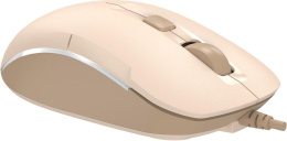 Мышь проводная A4TECH Fstyler FM26S, оптическая, USB, 1600dpi, бежевый и коричневый [fm26s usb (cafe latte)]