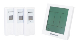 Метеостанция Bresser Temeo Hygro Quadro Prestige с тремя датчиками, серая 78586