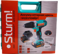 Шуруповерт STURM! CD3614, 2Ач,  с двумя аккумуляторами