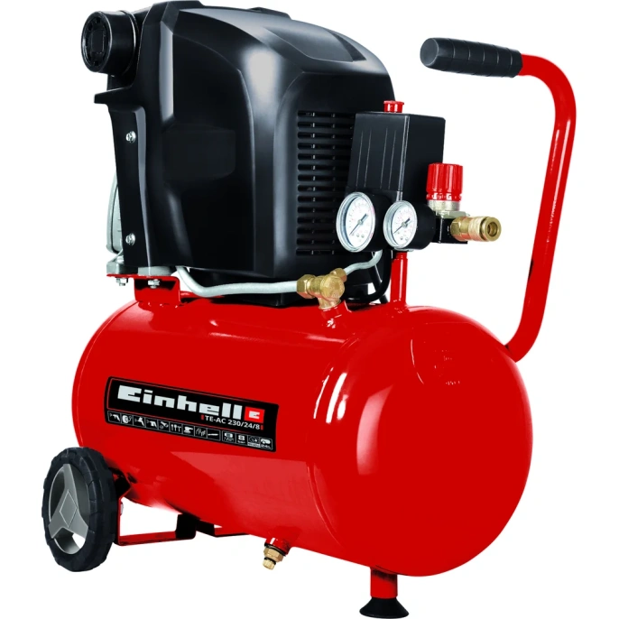 Масляный компрессор Einhell TE-AC 230/24, 1500 Вт, 24 л, 8 бар 4010460
