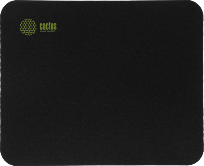Коврик для мыши Cactus Black черный, ткань, 220х180х2мм [cs-mp-p01xs]