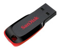 Флешка USB Sandisk Cruzer Blade 64ГБ, USB2.0, черный и красный [sdcz50-064g-b35]