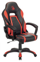 Кресло игровое A4Tech Bloody GC-350 черный/красный экокожа крестов. пластик черный